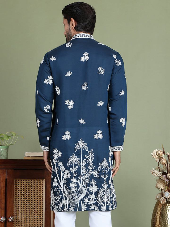Floral Embroidered And Sequins Kurtas