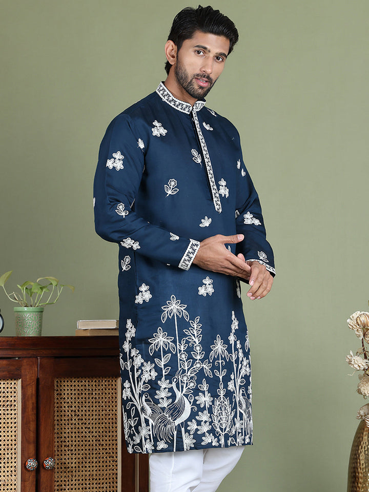 Floral Embroidered And Sequins Kurtas