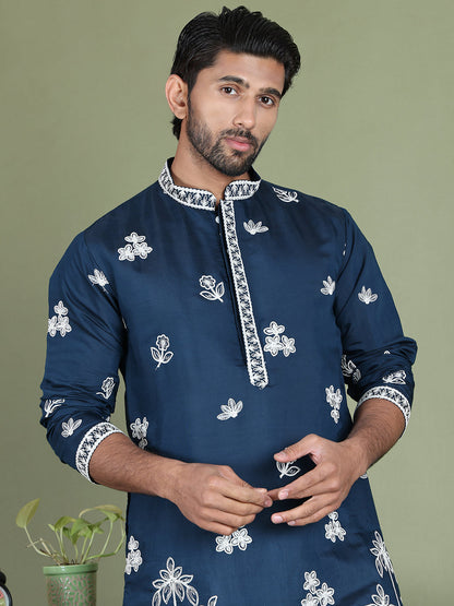 Floral Embroidered And Sequins Kurtas