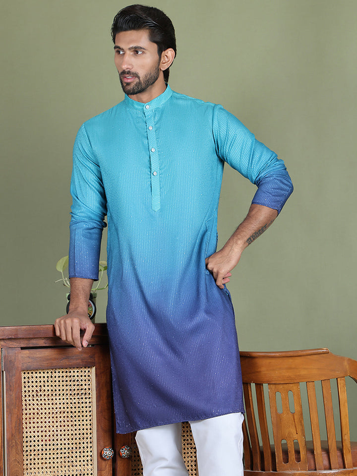 Sequins And Ombre Design Kurtas For Men