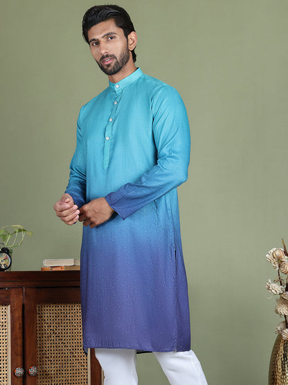 Sequins And Ombre Design Kurtas For Men