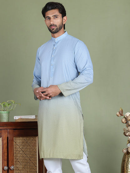 Sequins And Ombre Design Kurtas For Men