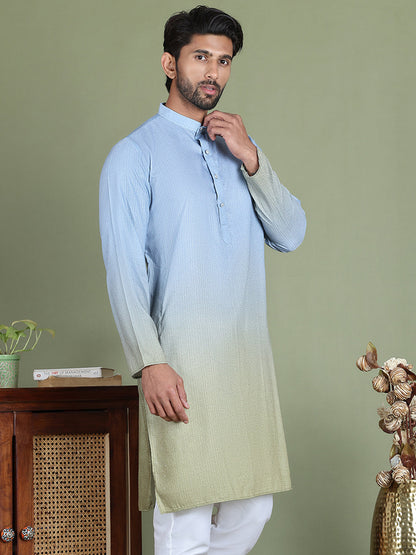 Sequins And Ombre Design Kurtas For Men