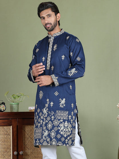 Floral Embroidered And Sequins Kurtas