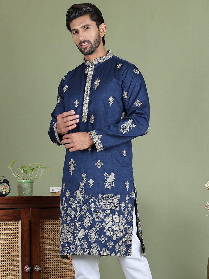 Floral Embroidered And Sequins Kurtas