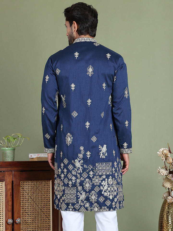 Floral Embroidered And Sequins Kurtas