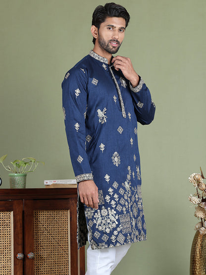 Floral Embroidered And Sequins Kurtas