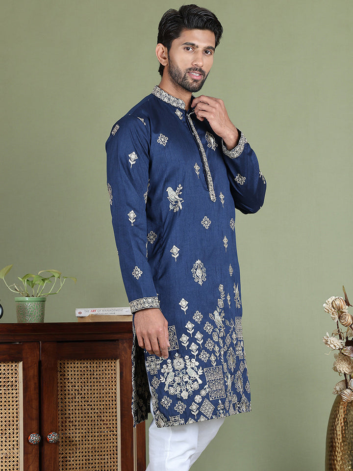 Floral Embroidered And Sequins Kurtas