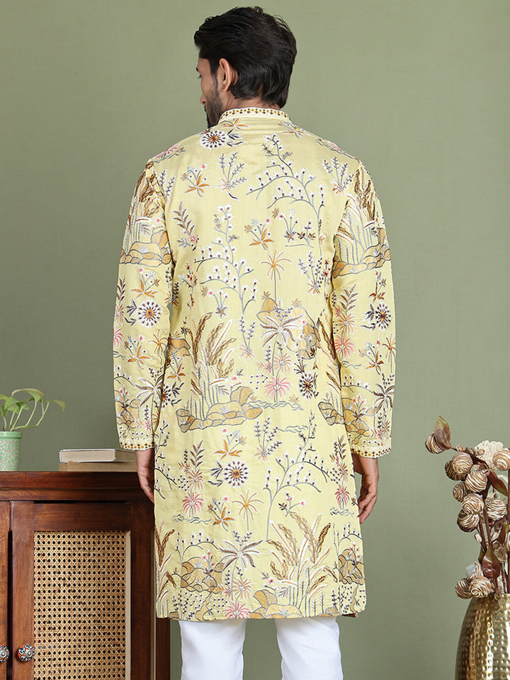 Floral Embroidered Straight Kurtas