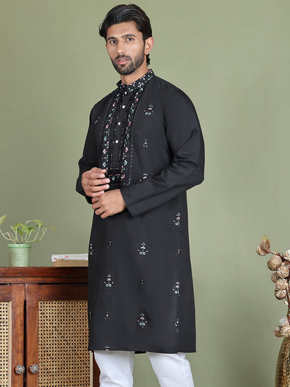 Men'S Embroidered And Sequence Work Kurtas