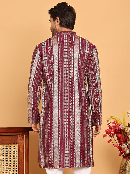 Embroidered And Sequins Kurtas For Men