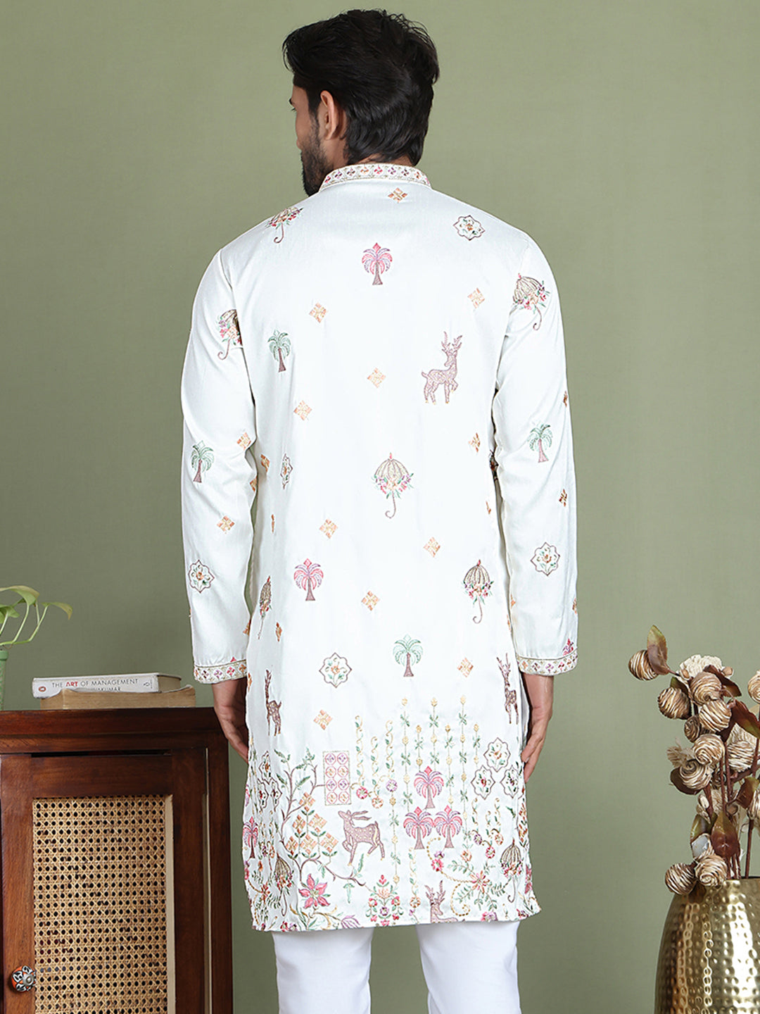 Floral Embroidered And Sequins Kurtas