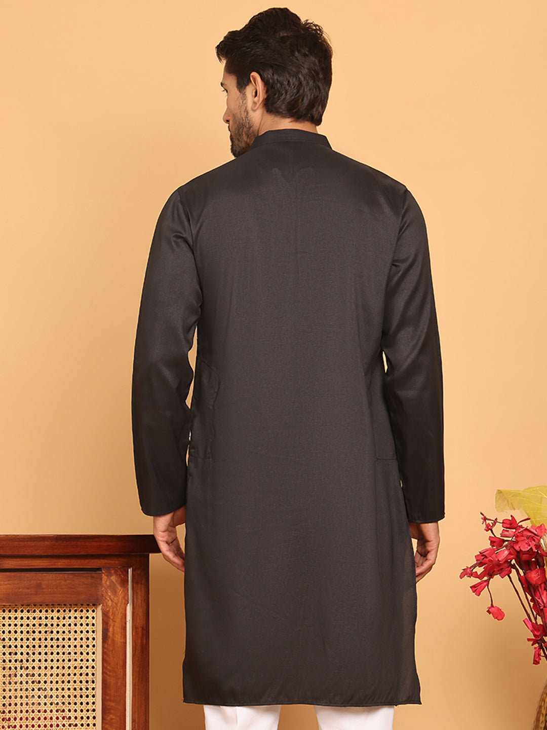 Embroidered Straight Kurtas For Men