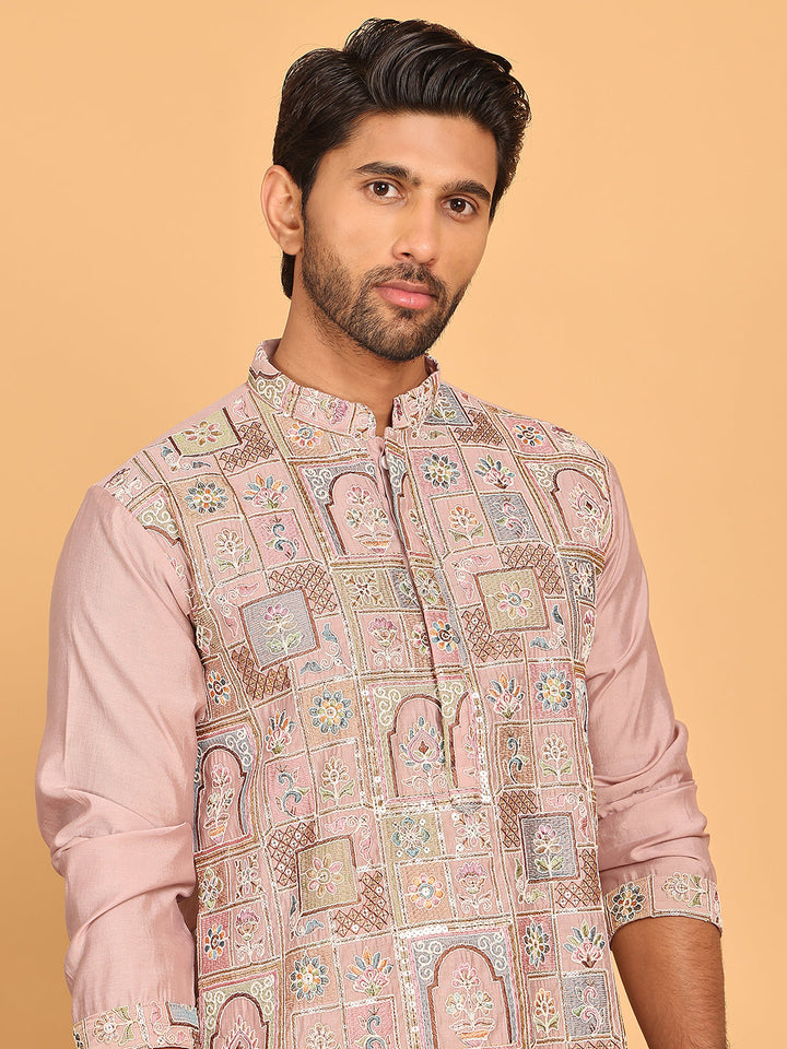 Embroidered Straight Kurtas For Men
