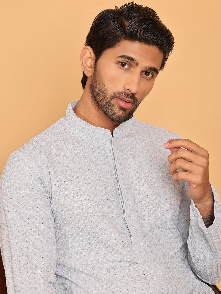 Embroidered &amp; Sequence Kurtas For Men