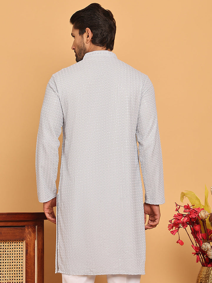 Embroidered &amp; Sequence Kurtas For Men