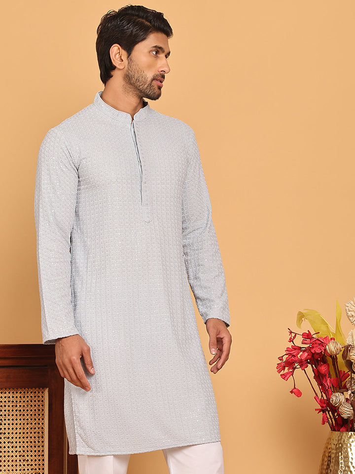 Embroidered &amp; Sequence Kurtas For Men
