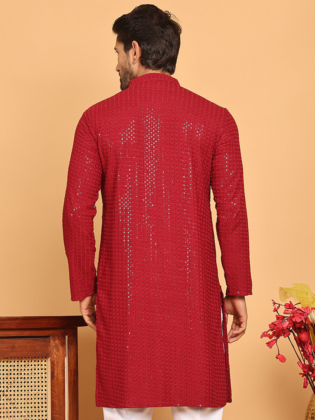 Embroidered &amp; Sequence Kurtas For Men
