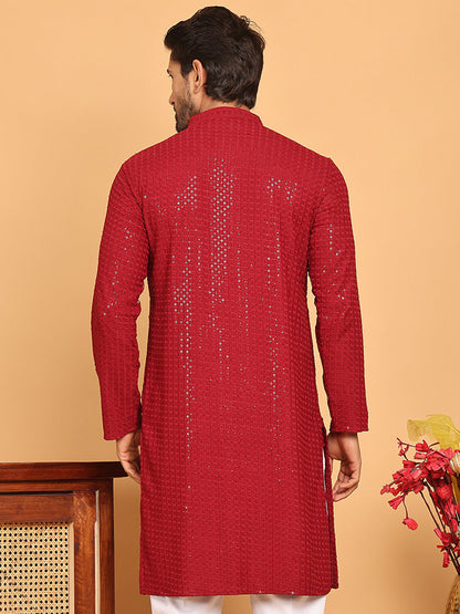 Embroidered & Sequence Kurtas For Men