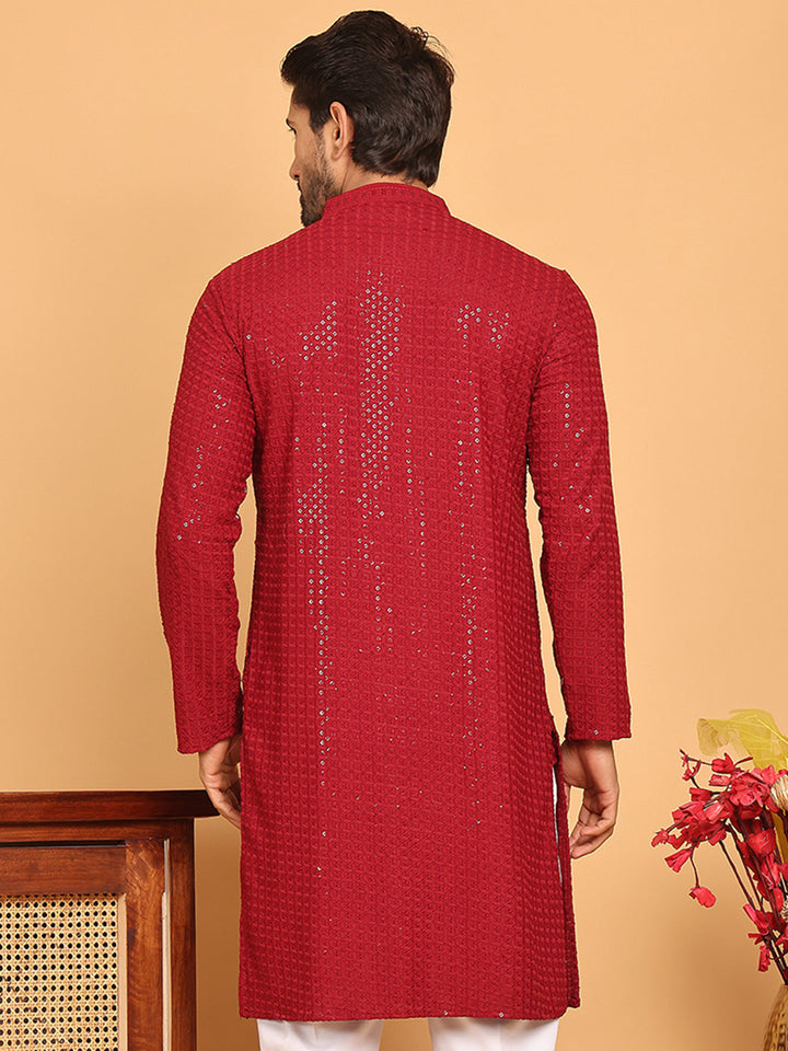 Embroidered &amp; Sequence Kurtas For Men