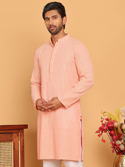 Embroidered & Sequence Kurtas For Men