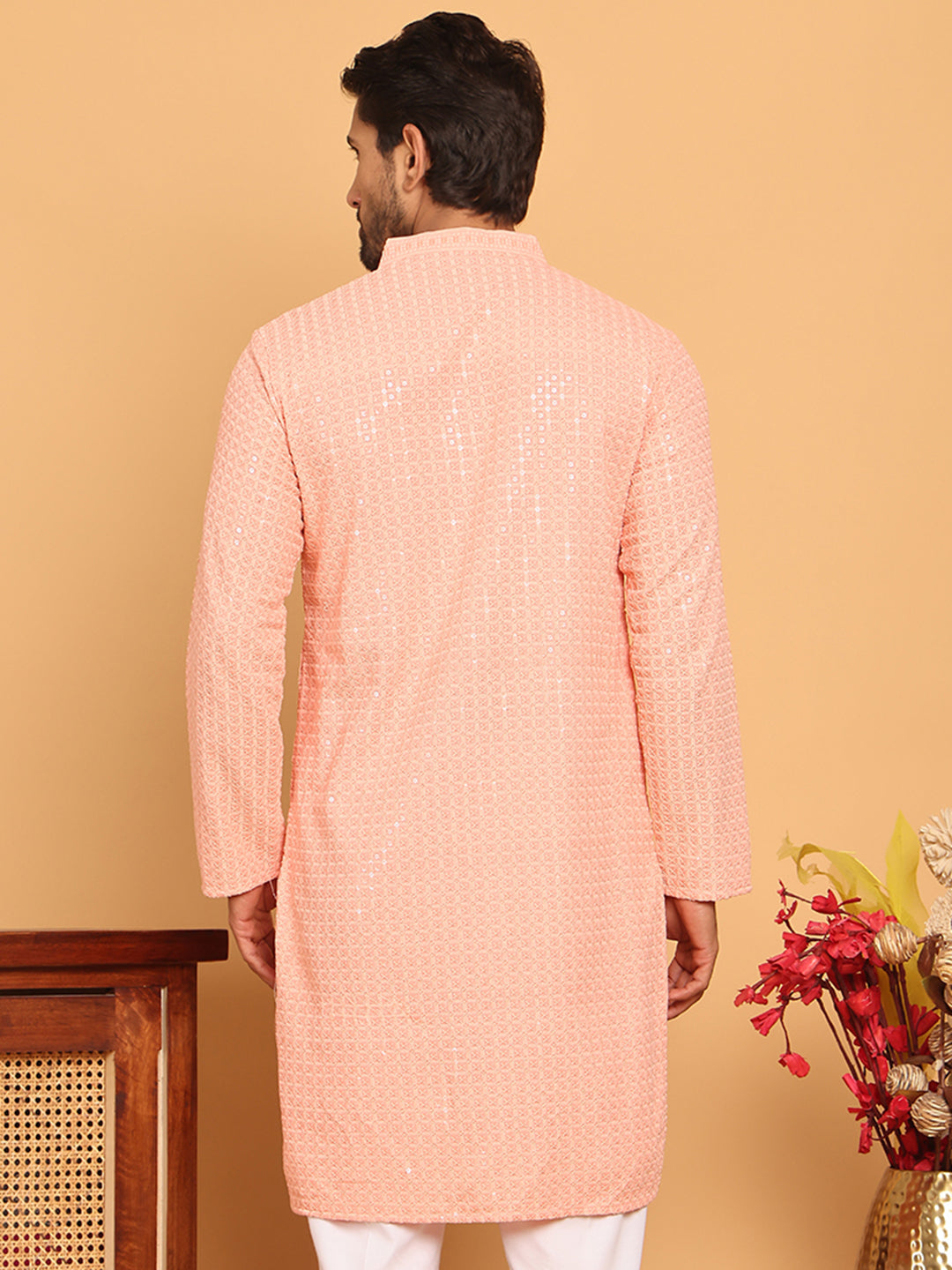 Embroidered & Sequence Kurtas For Men