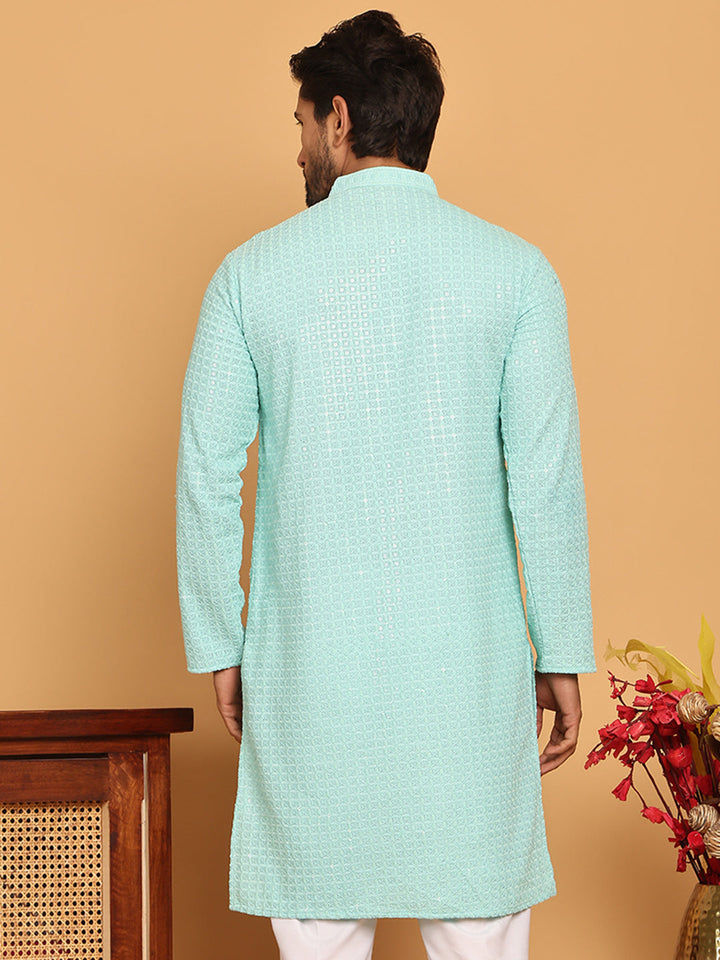 Embroidered &amp; Sequence Kurtas For Men