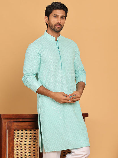 Embroidered & Sequence Kurtas For Men