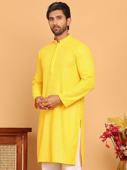 Embroidered & Sequence Kurtas For Men