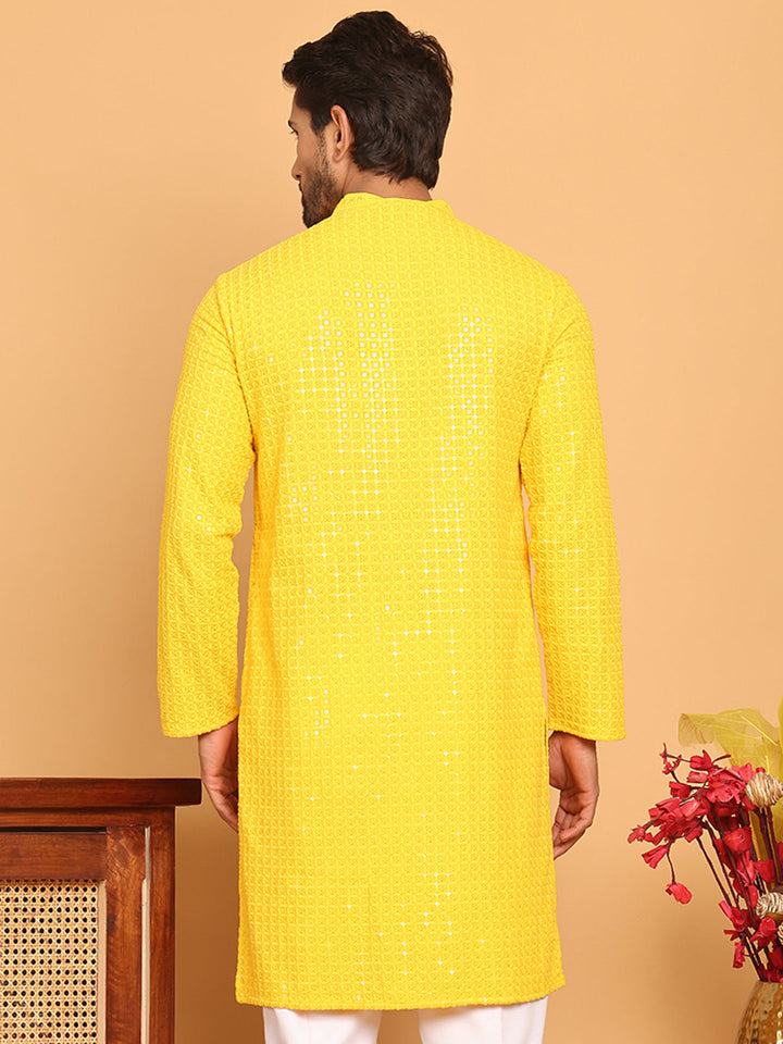 Embroidered &amp; Sequence Kurtas For Men