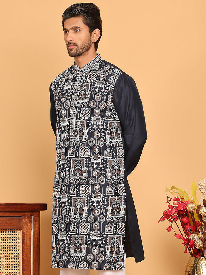 Embroidered Straight Kurtas For Men