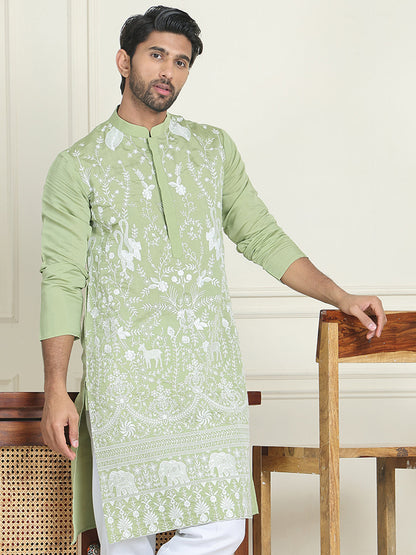 Embroidered Straight Kurtas.