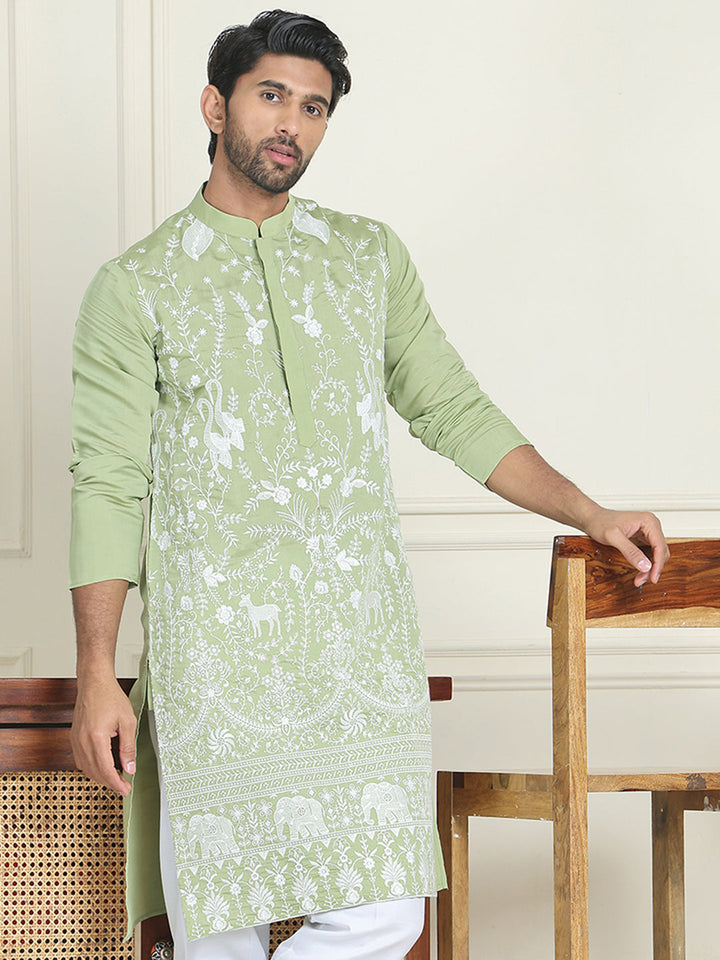 Embroidered Straight Kurtas.