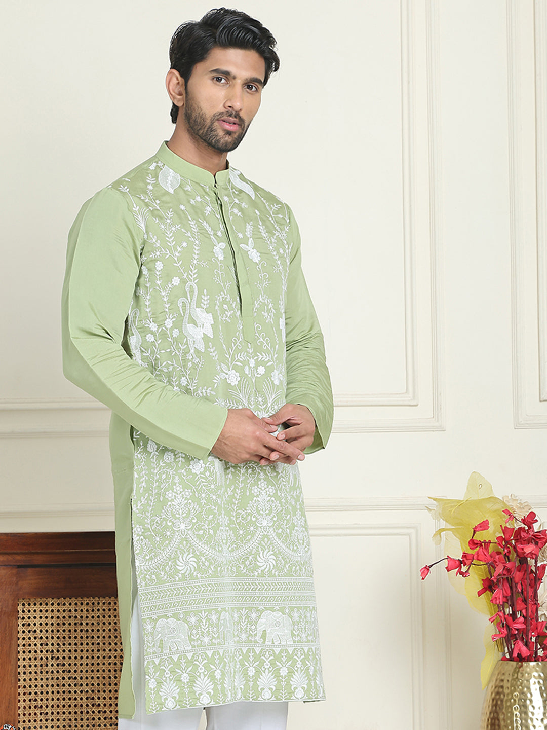 Embroidered Straight Kurtas.