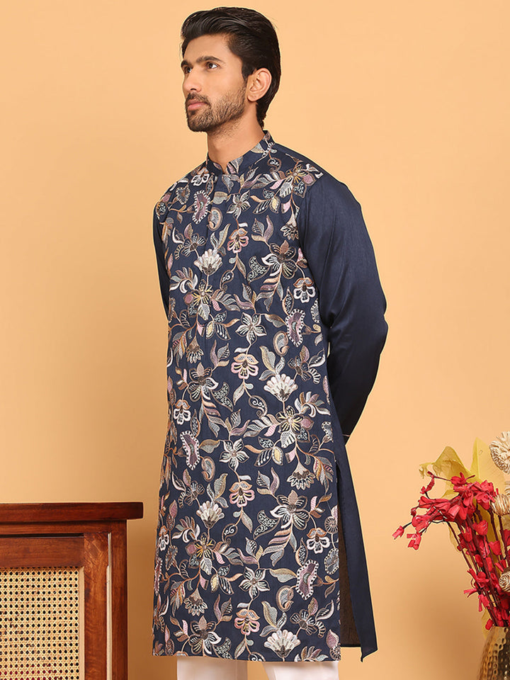 Embroidered Straight Kurtas  For Men