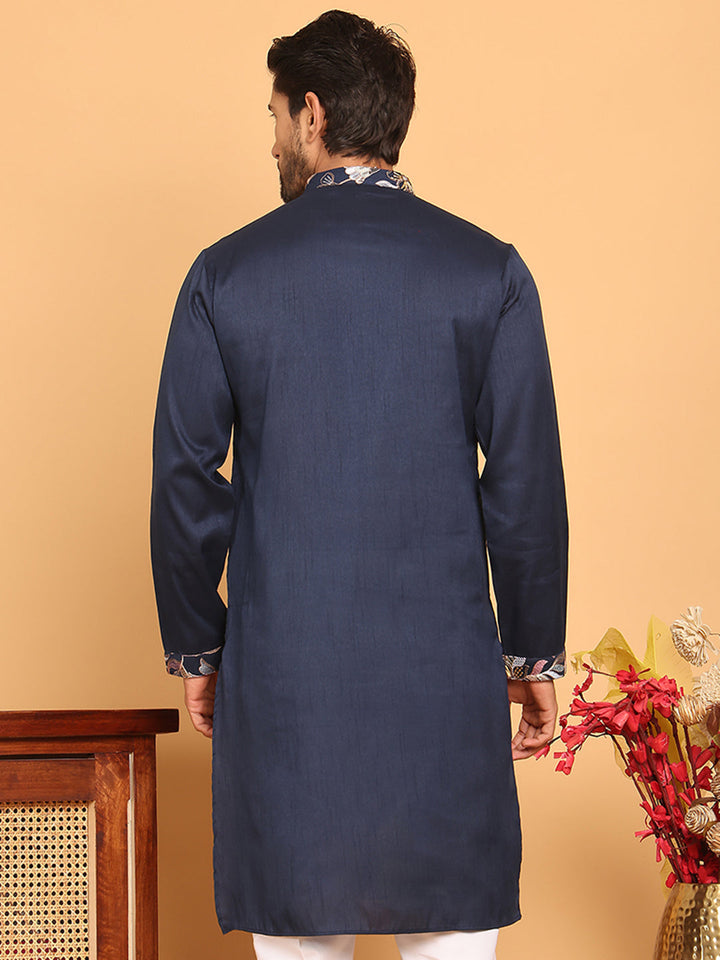 Embroidered Straight Kurtas  For Men