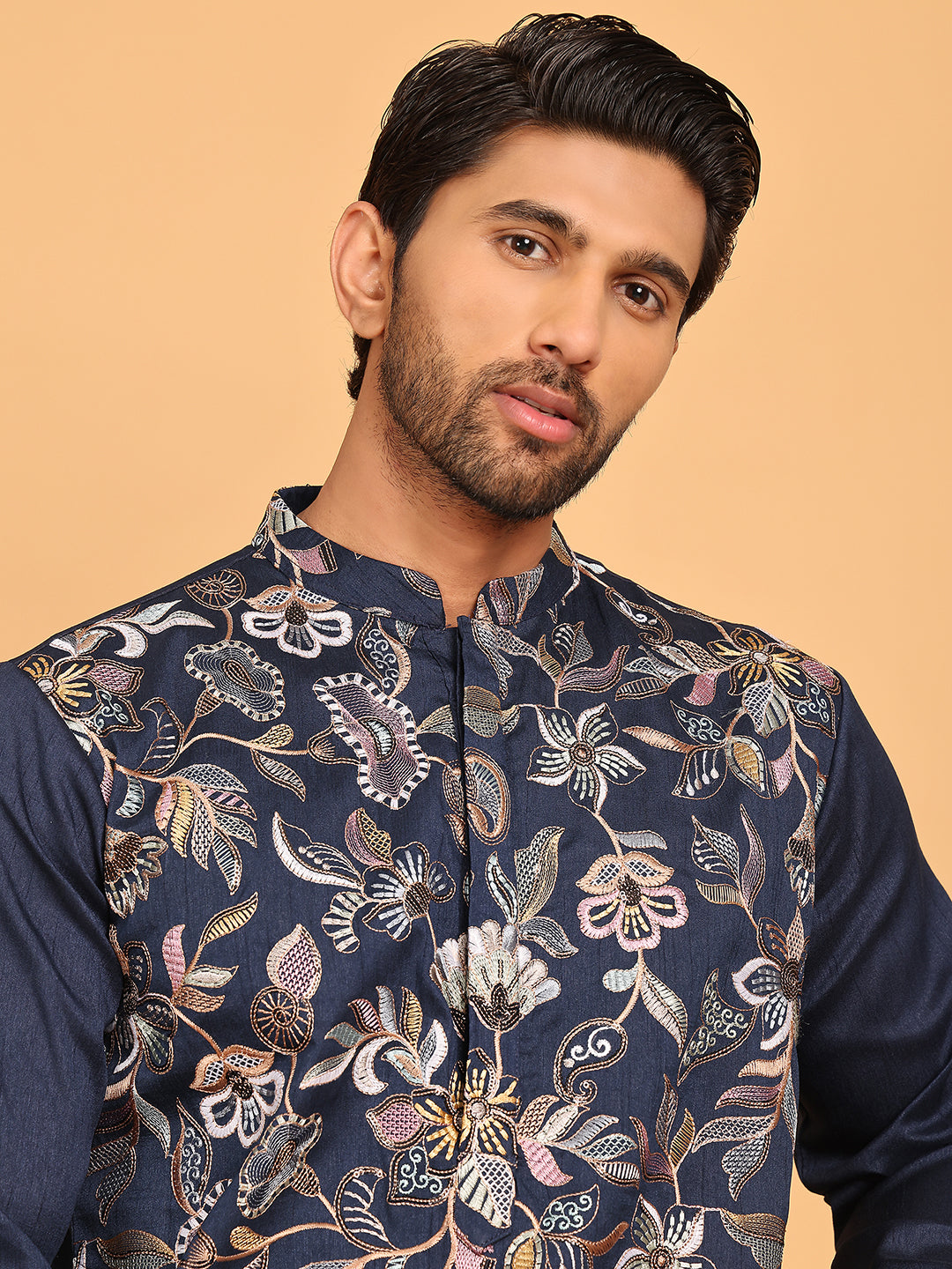 Embroidered Straight Kurtas  For Men
