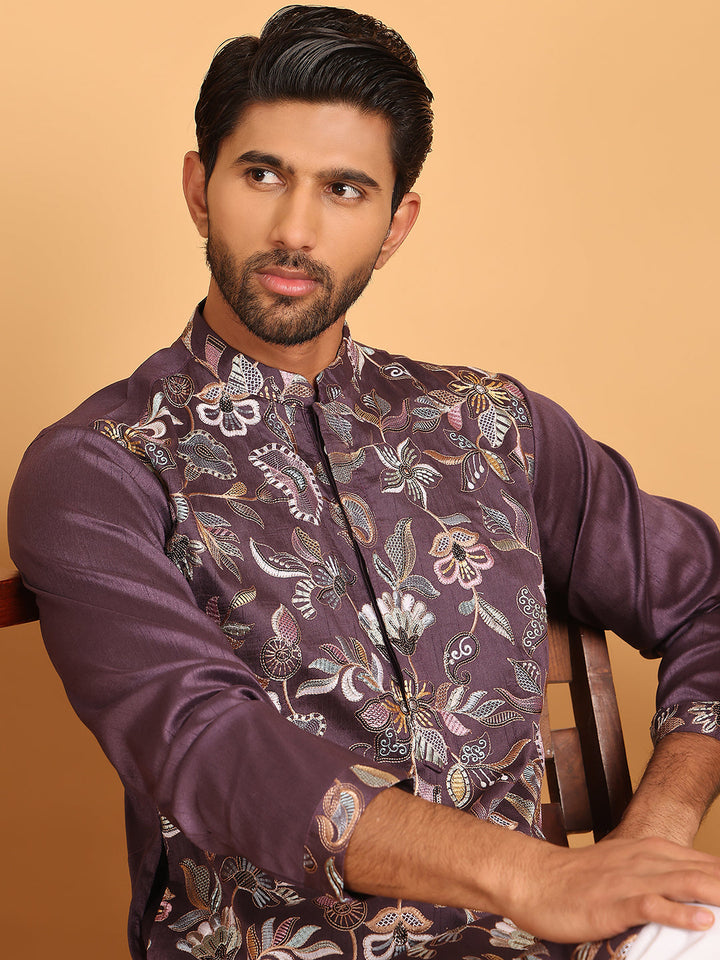 Embroidered Straight Kurtas  For Men