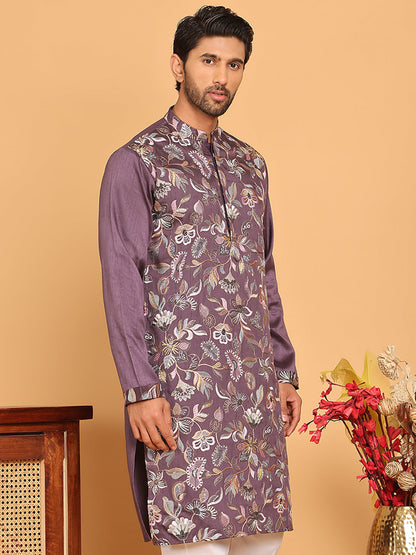 Embroidered Straight Kurtas  For Men