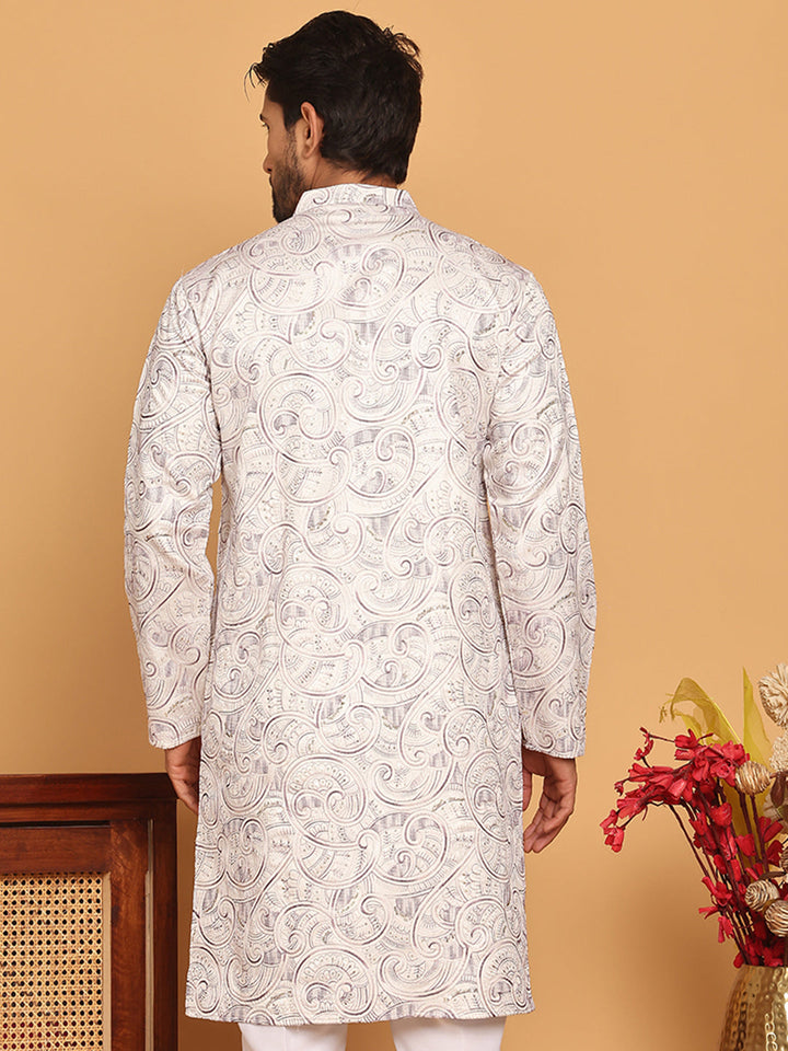 Embroidered &amp; Sequins Straight Kurtas