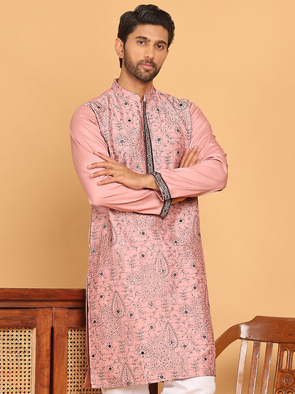 Embroidered & Sequins Straight Kurtas