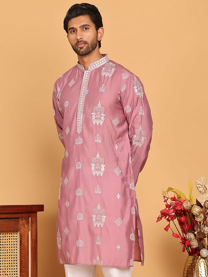 Embroidered Silk Blend Kurtas