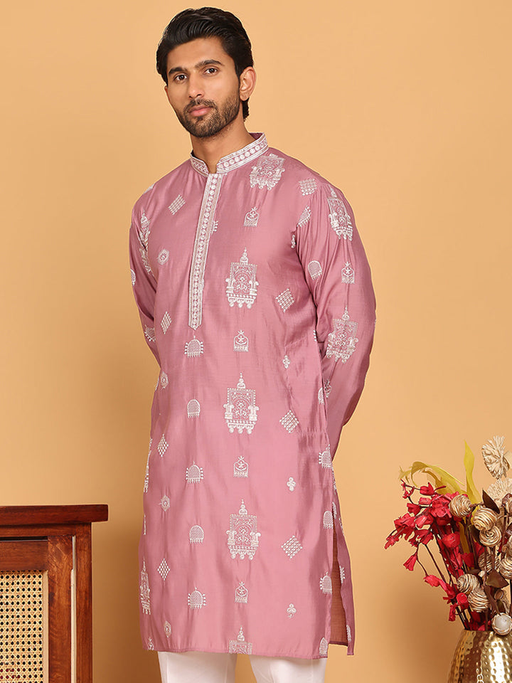 Embroidered Silk Blend Kurtas