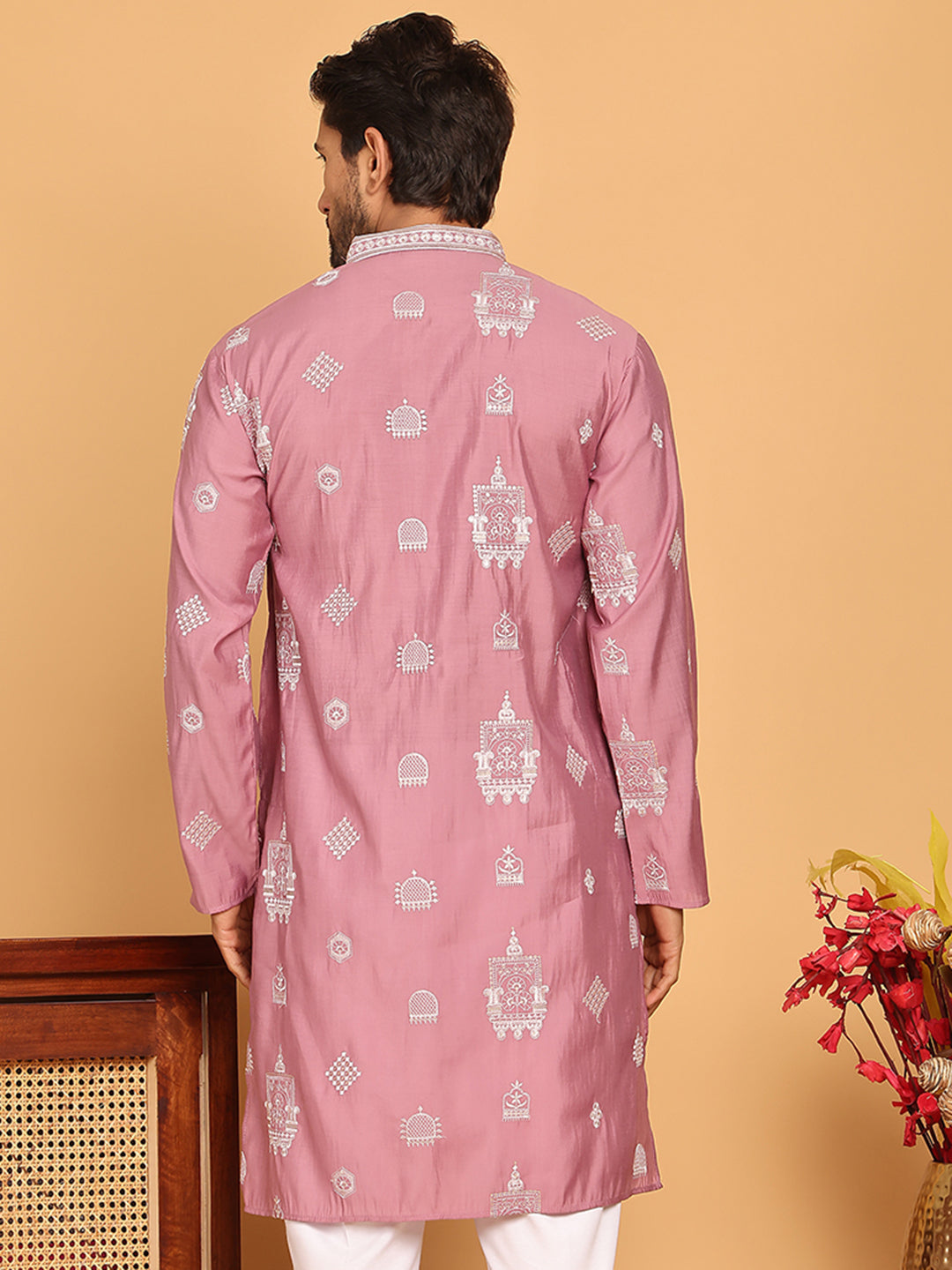 Embroidered Silk Blend Kurtas
