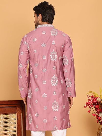 Embroidered Silk Blend Kurtas