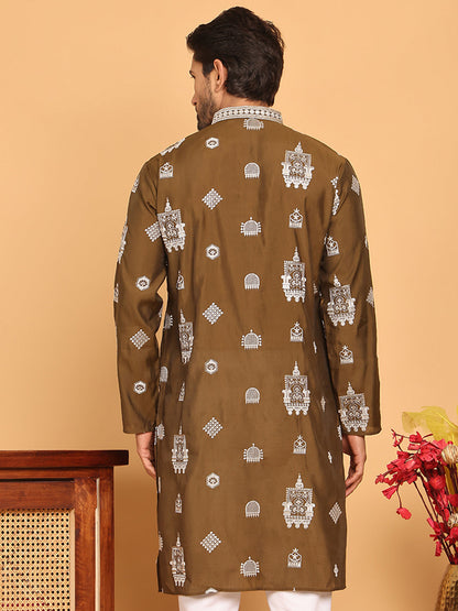Embroidered Silk Blend Kurtas