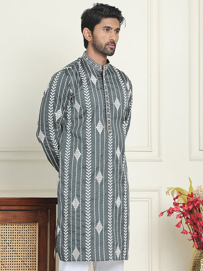 Embroidery And Mirror Work Straight Kurtas.