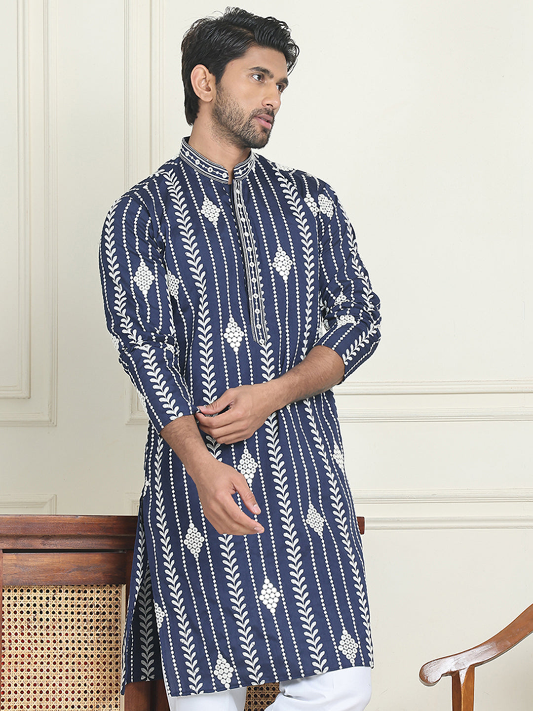 Embroidery And Mirror Work Straight Kurtas.
