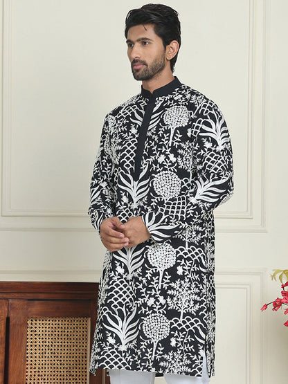 Embroidered Silk Blend Kurtas