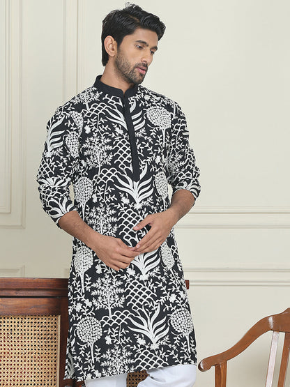 Embroidered Silk Blend Kurtas